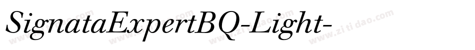 SignataExpertBQ-Light字体转换