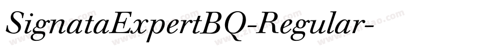 SignataExpertBQ-Regular字体转换