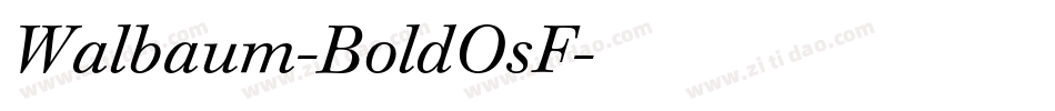 Walbaum-BoldOsF字体转换