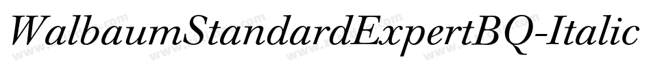WalbaumStandardExpertBQ-ItalicOsF字体转换