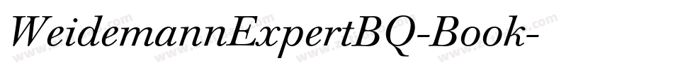 WeidemannExpertBQ-Book字体转换