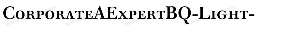 CorporateAExpertBQ-Light字体转换