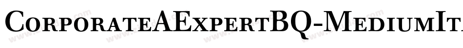 CorporateAExpertBQ-MediumItalicOsF字体转换