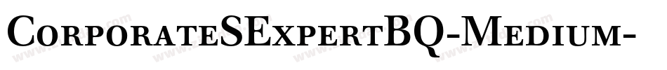 CorporateSExpertBQ-Medium字体转换