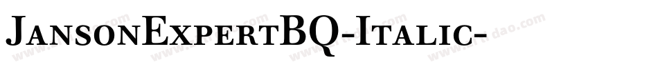 JansonExpertBQ-Italic字体转换