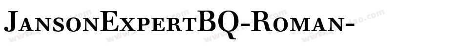 JansonExpertBQ-Roman字体转换