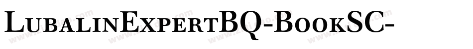 LubalinExpertBQ-BookSC字体转换