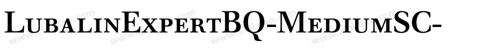 LubalinExpertBQ-MediumSC字体转换
