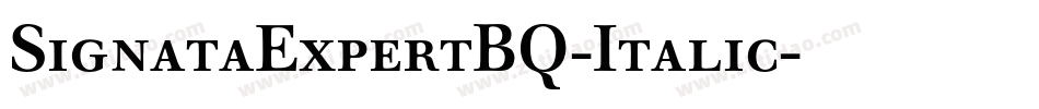 SignataExpertBQ-Italic字体转换