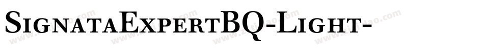 SignataExpertBQ-Light字体转换