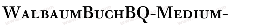 WalbaumBuchBQ-Medium字体转换