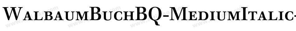WalbaumBuchBQ-MediumItalic字体转换