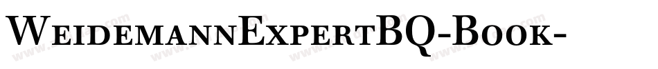 WeidemannExpertBQ-Book字体转换