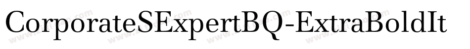 CorporateSExpertBQ-ExtraBoldItalicOsf字体转换