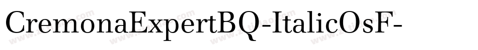 CremonaExpertBQ-ItalicOsF字体转换