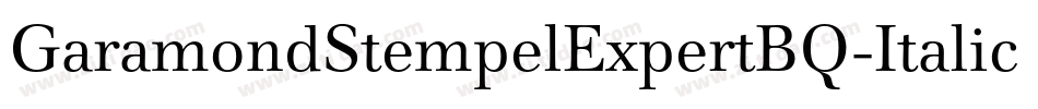 GaramondStempelExpertBQ-ItalicOsF字体转换