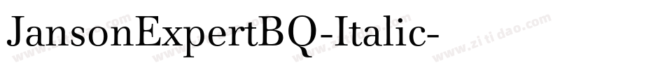 JansonExpertBQ-Italic字体转换