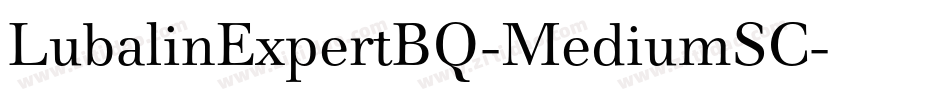 LubalinExpertBQ-MediumSC字体转换