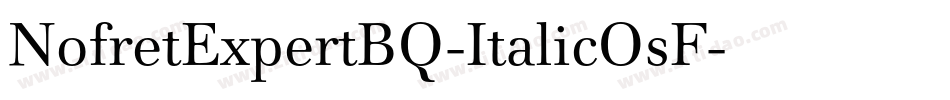 NofretExpertBQ-ItalicOsF字体转换