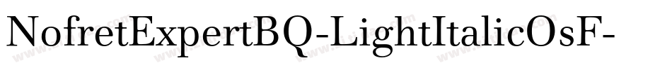 NofretExpertBQ-LightItalicOsF字体转换