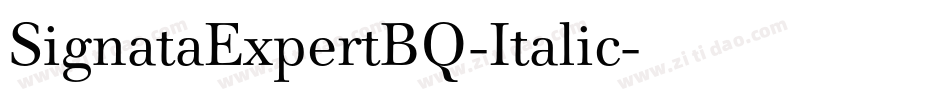 SignataExpertBQ-Italic字体转换