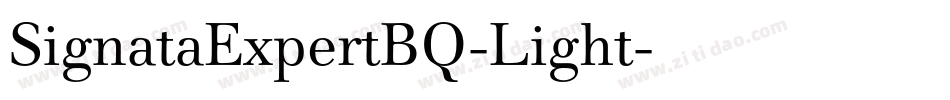 SignataExpertBQ-Light字体转换