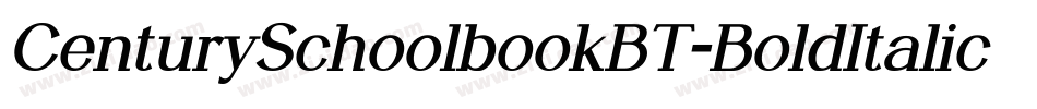 CenturySchoolbookBT-BoldItalic字体转换