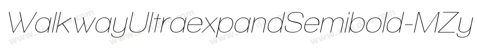 WalkwayUltraexpandSemibold-MZyx字体转换