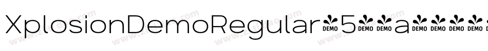 XplosionDemoRegular-544a字体转换
