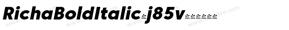 RichaBoldItalic-j85v字体转换