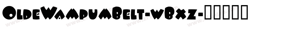 OldeWampumBelt-wBxz字体转换
