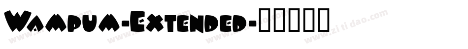 Wampum-Extended字体转换