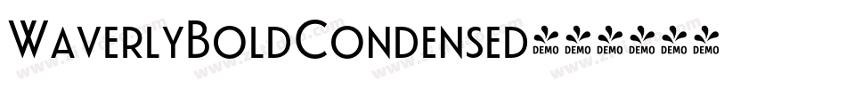 WaverlyBoldCondensed字体转换