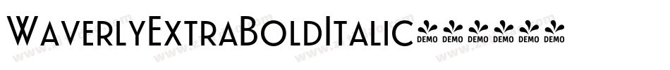 WaverlyExtraBoldItalic字体转换