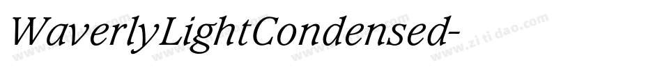 WaverlyLightCondensed字体转换