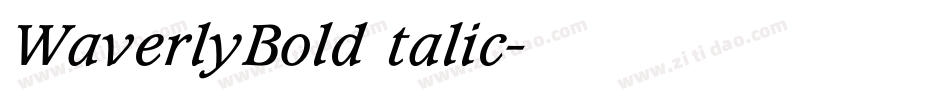 WaverlyBoldItalic字体转换