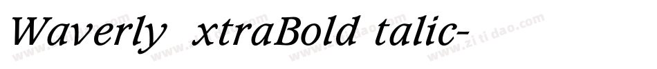 WaverlyExtraBoldItalic字体转换