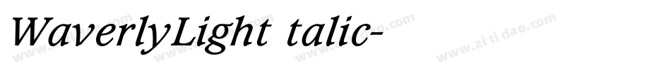 WaverlyLightItalic字体转换