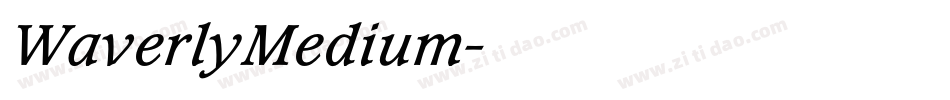 WaverlyMedium字体转换