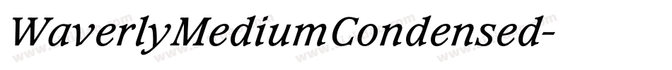 WaverlyMediumCondensed字体转换