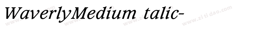 WaverlyMediumItalic字体转换