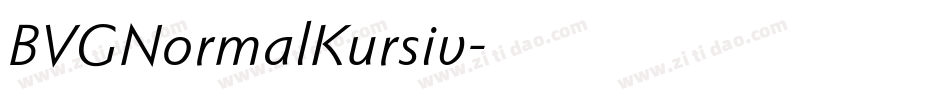 BVGNormalKursiv字体转换