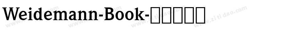 Weidemann-Book字体转换