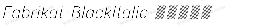 Fabrikat-BlackItalic字体转换