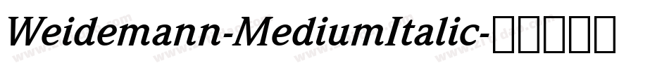 Weidemann-MediumItalic字体转换