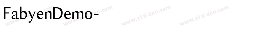 FabyenDemo字体转换