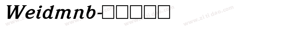 Weidmnb字体转换