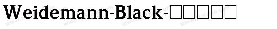Weidemann-Black字体转换