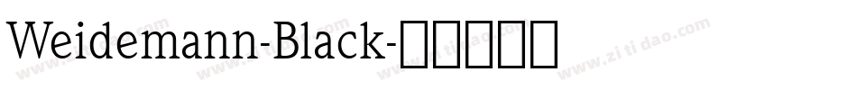 Weidemann-Black字体转换