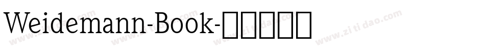 Weidemann-Book字体转换